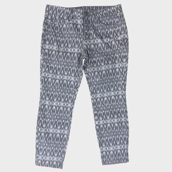 Ann Taylor LOFT Womens Gray Print Pattern 6P Modern Ankle Pants - Picture 1 of 8